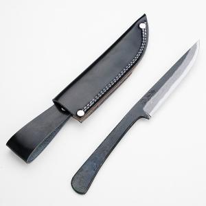 土佐打刃物 別誂 晶之作 極細 両刃 剣鉈240mm 黒鎚目 青二鋼