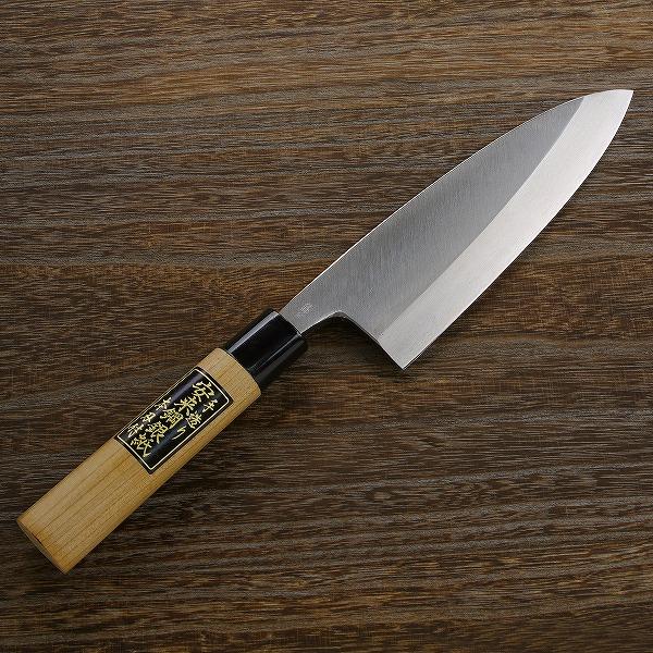 名入れ無料 出刃包丁 片刃 180mm 銀三ステンレス 桜柄 一般家庭用 日本製