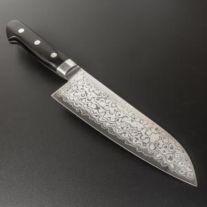 三徳包丁 ステンレス ダマスカス V10鍛錬積層 万能包丁 名入れ 日本製