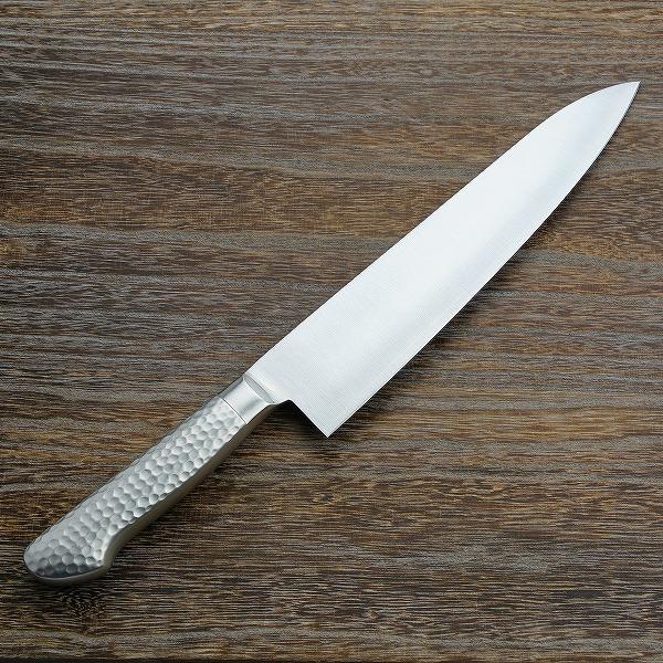 名入れ無料 牛刀 両刃 270mm モリブデンバナジウム鋼 共柄 ステンレス一体型