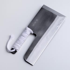 そば切り包丁 片刃 300mm 安来青紙鋼 鋼付 本刃付け ロープ巻き