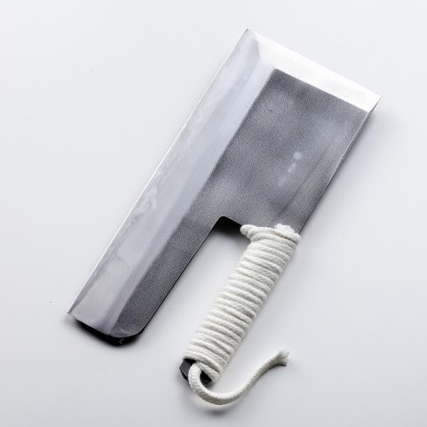 そば切り包丁 片刃 300mm 安来青紙鋼 鋼付 本刃付け ロープ巻き 左利き用 麺切包丁 日本製