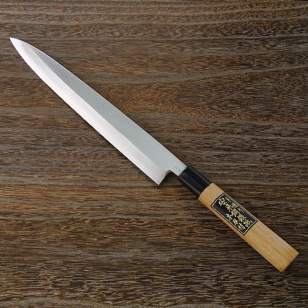 名入れ無料 柳刃包丁 270mm 刺身包丁 銀三ステンレス 左利き用  家庭用 釣り 日本製