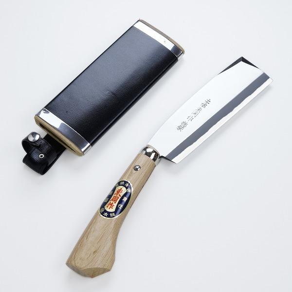 名入れ可能 東周作 高級 腰鉈 両刃165mm 白紙鋼 鞘付き 営林署 仕様