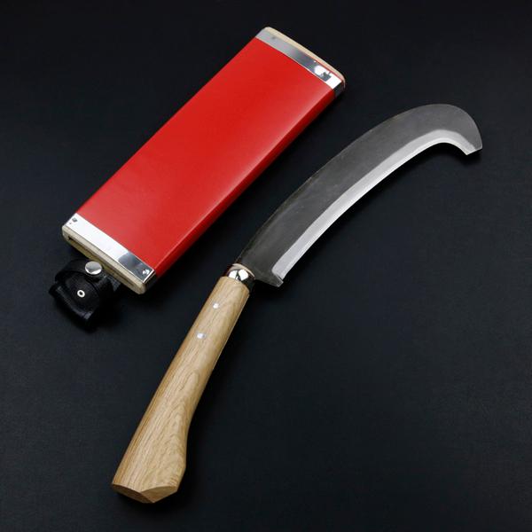 東周作 万能うなぎ鉈 180mm 青紙鋼 鞘付き ナタ