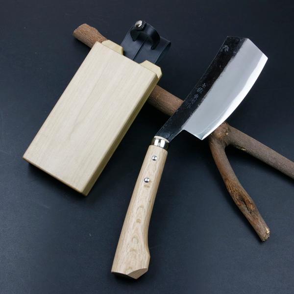 東周作 極上 枝打鉈 キリン型500g 青紙鋼 鞘付き ナタ 土佐打刃物