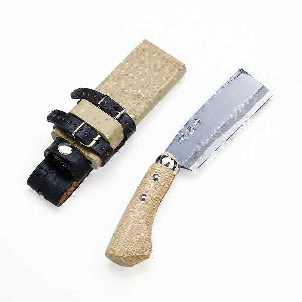 東周作 極上 腰鉈 片刃120mm 青紙鋼 鞘付き 本職向け 営林署 仕様