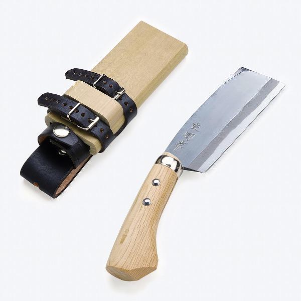 名入れ可能 東周作 極上 腰鉈 両刃120mm 青紙鋼 鞘付き 本職向け 営林署 仕様