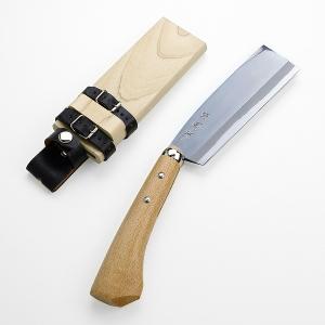 名入れ可能 東周作 極上 腰鉈 両刃210mm 青紙鋼 鞘付き 本職向け 名入れ可能 東周作 極上 腰鉈 両刃210mm 青紙鋼 鞘付き 本職向け