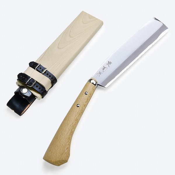 名入れ可能 東周作 極上 腰鉈 両刃240mm 青紙鋼 鞘付き 本職向け 営林署 仕様