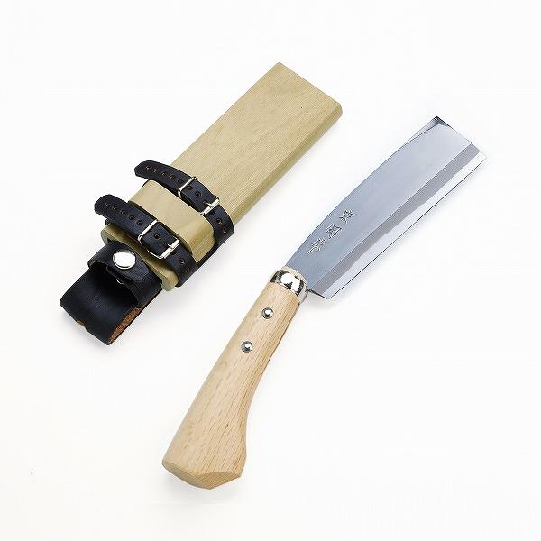 東周作 極上 腰鉈 片刃150mm 青紙鋼 鞘付き 本職向け 営林署 仕様