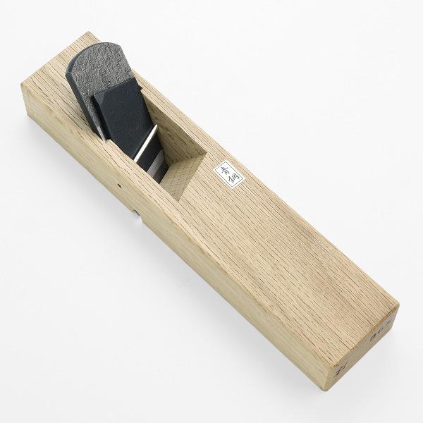 伯龍斎 際鉋 右 36mm 青紙1号 錬鉄 釜地 白樫8寸台 二枚鉋