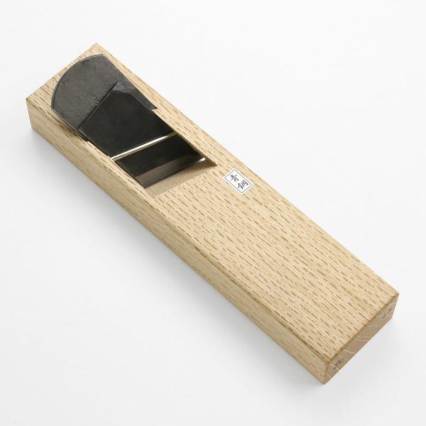 伯龍斎 際鉋 左 42mm 青紙1号 錬鉄 釜地 白樫8寸台 二枚鉋