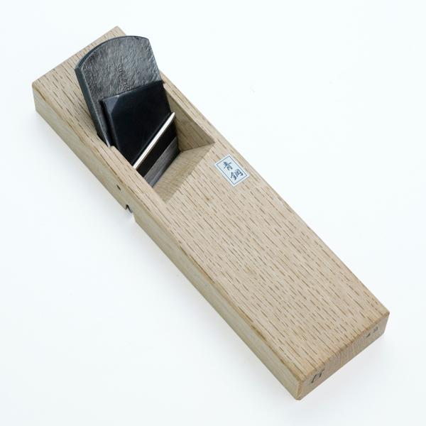 伯龍斎 雛際鉋 右 42mm 青紙1号 錬鉄 釜地 白樫7寸台 二枚鉋