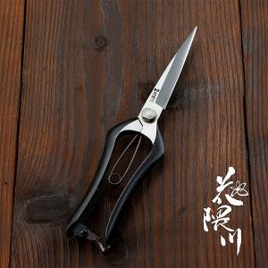 佐保 植木屋鋏 津島型 3寸刃 青紙鋼 カシメ止め 総手造り鍛造品 木鋏