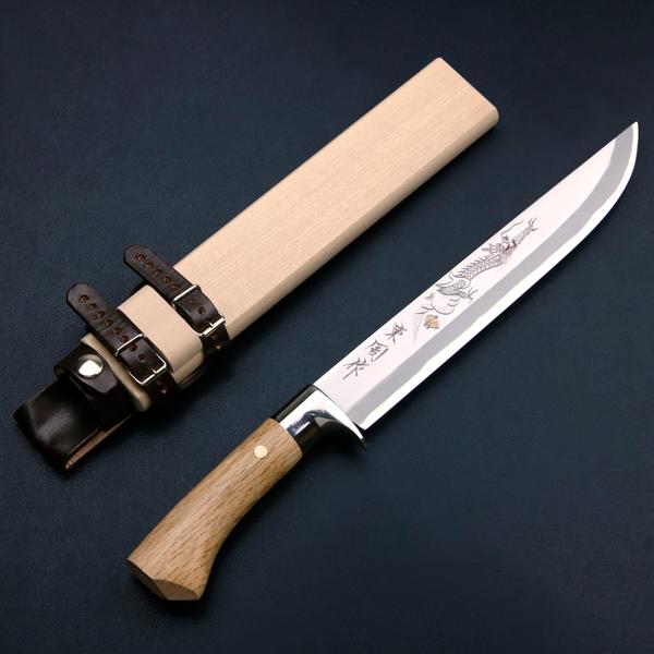 東周作 極上 狩猟剣鉈 8寸 「龍」青紙鋼 土佐火造り鉈