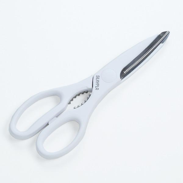キッチンバサミ ステンレス製 白 抗菌仕様