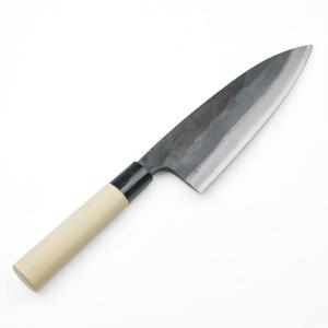 出刃包丁 両刃 180mm 白紙1号 割込み 黒...の商品画像