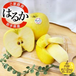 【予約】岩手県産 はるか 1.8kg 6~8玉 りんご リンゴ 林檎 お花のおまけ付き ご家庭用 ご自宅用 訳アリ 訳あり 【BO】[岩手県産 はるか 6~8玉(1.8kg)]
