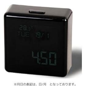 在庫限り85%off　置時計　showTime（ショウタイム）　時計 デザイン LED アラーム 目覚まし 新生活 一人暮らし ベッドサイド スヌーズ カレンダー 温度計