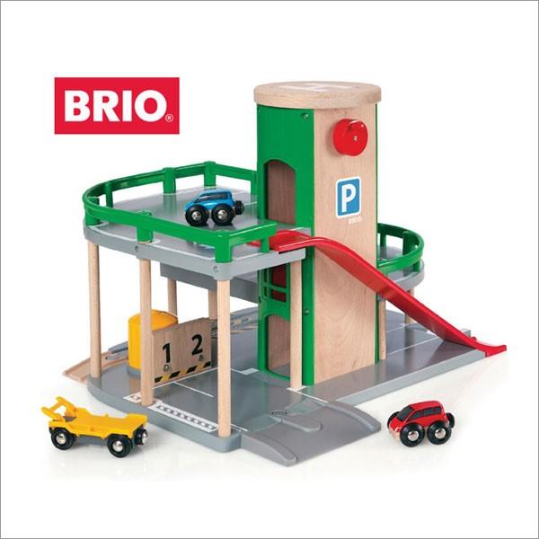 BRIO（ブリオ）パーキングガレージ　おもちゃ 木製レールセット 木のおもちゃ 駐車場 スウェーデン...