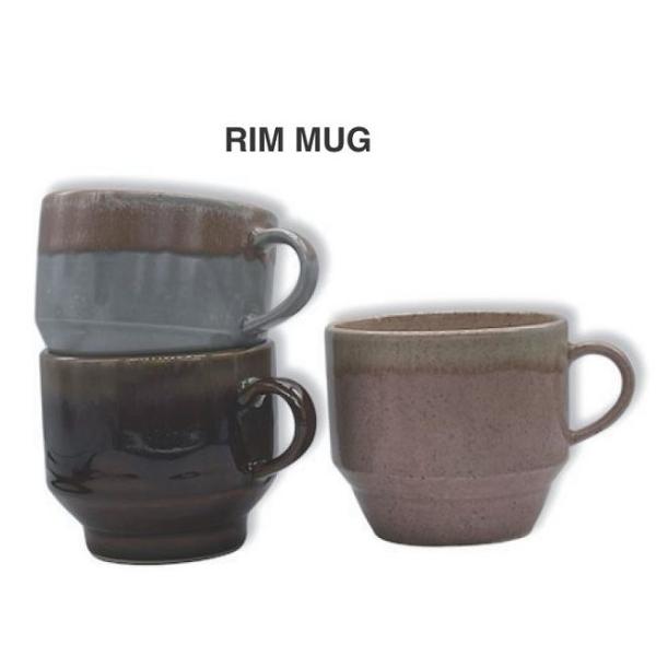 マグカップ　RIM MUG　美濃焼 スタッキング 電子レンジ 食洗機 陶器 手作業