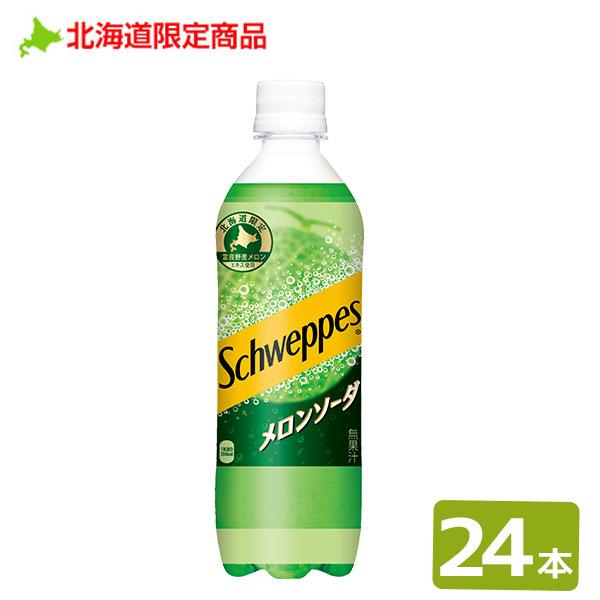 北海道限定 シュウェップスメロンソーダ 490mlPET 24本入り