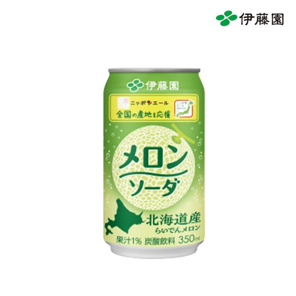 伊藤園 Ａ缶ニッポンエール北海道産らいでんメロンソーダ350ml×24本セット(4901085666...