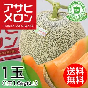 北海道アサヒメロン（赤肉）2玉 1.6kg以上 : 本舗オンラインストア