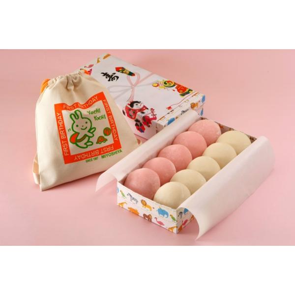 一升餅 お誕生餅セット（紅白餅小分け リュック付き） 一升餅 紅白餅 背負い餅 北海道産もち米使用