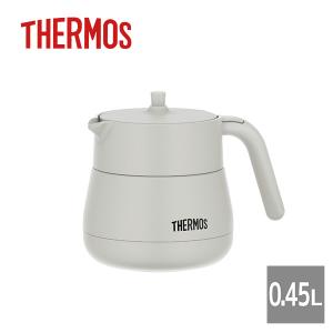 サーモス THERMOS 真空断熱ティーポット 0.45L/ライトグレー（TTE-450-LGY） 保温 保冷 お茶 茶こし 節約｜honpo-online