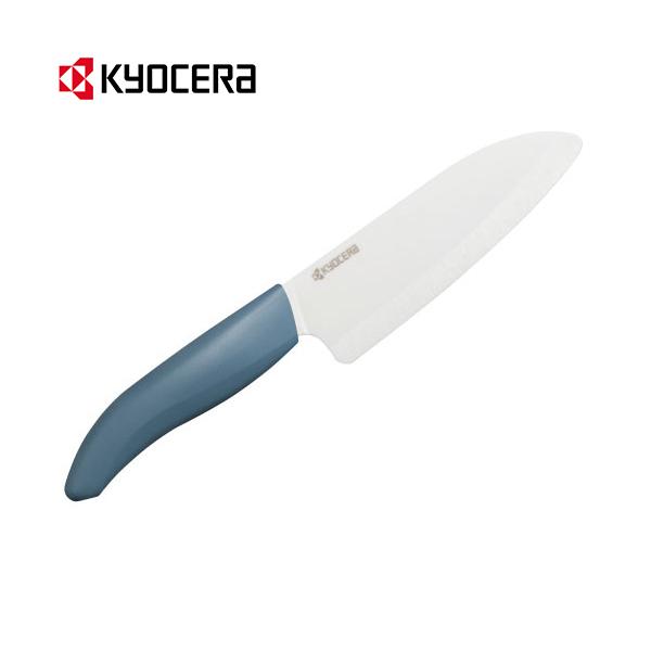 京セラ KYOCERA セラミックナイフ 三徳包丁 14cm ダルブルー（FKR-140DBU)