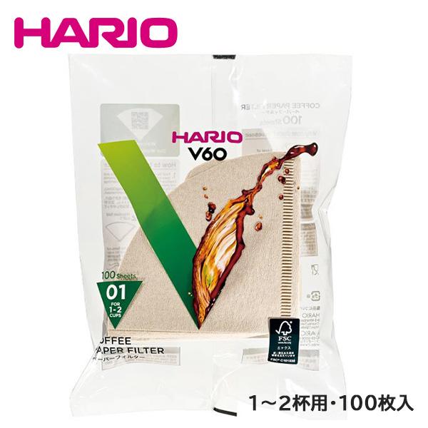 HARIO ハリオ　ペーパーフィルターVCF-01-100M 1〜2杯用・100枚入