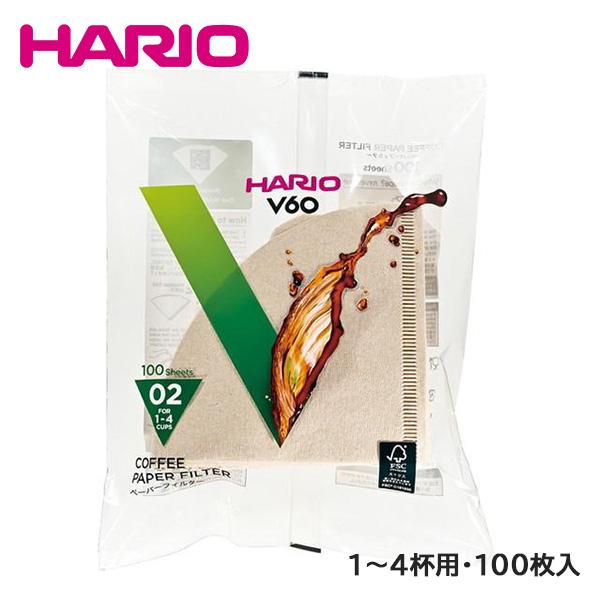 HARIO ハリオ　ペーパーフィルターVCF-02-100M 1〜4杯用・100枚入