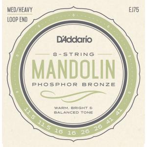 D'Addario Mandolin Family EJ75 Mandolin Strings, Phosphor Bronze, Medium/Heavy, 11.5-41 ダダリオ (マンドリン弦) (ネコポス)｜honten