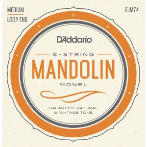 D'Addario Monel Mandolin Strings EJM74 Mandolin Strings, Monel, Medium, 11-40 ダダリオ (マンドリン弦) (ネコポス)｜honten