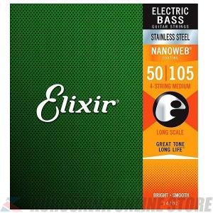 Elixir NANOWEB 4-String Medium, Long Scale (.050 - .105) [14702] (ご予約受付中)【ネコポス】｜honten