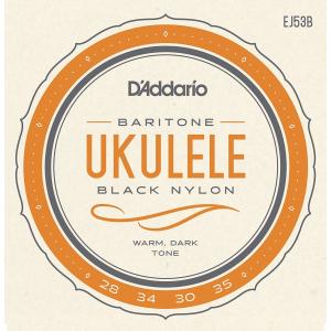D'Addario PRO-ARTE RECTIFIED BLACK NYLON EJ53B Pro-Arte Custom Extruded Ukulele, Baritone ダダリオ (バリトンウクレレ用弦) (ネコポス)｜honten