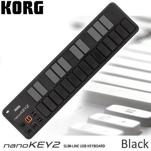 KORG nanoKEY2 SLIM-LINE USB Keyboard （Black）(ご予約受付...
