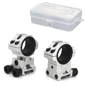 WestHunter 調整可能な高さPicatinnyスコープリング 1インチ30 mmの戦術精密スコープマウント   銀