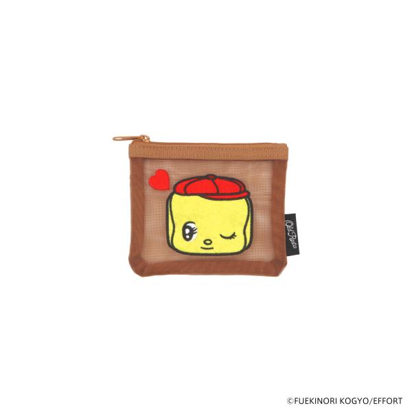 Old Resta 刺繍メッシュポーチM フエキ（ブラウン）　レディースポーチ　(S:0040)