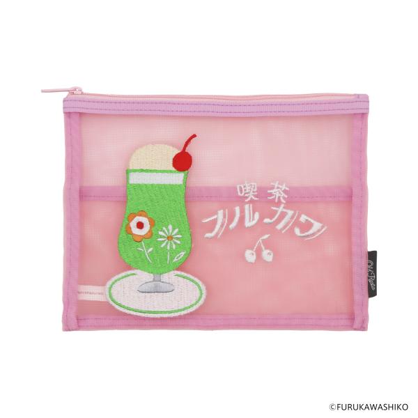 Old Resta 刺繍メッシュポーチ L 古川紙工　レディースポーチ　(S:0040)