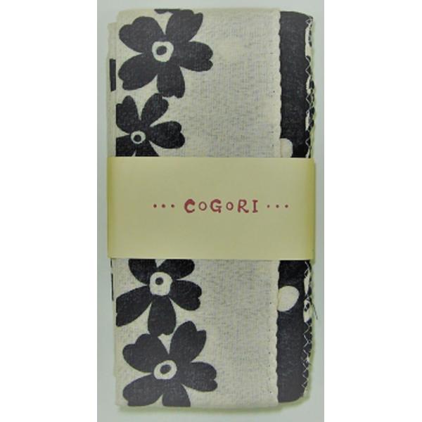ブラック・フラワー　ＣＯＧＯＲＩ　てぬぐい 手ぬぐい (S:0040)