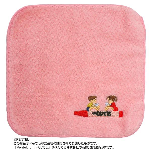 OldResta今治産タオルハンカチ ミニ ぺんてるくれよん (S:0040)
