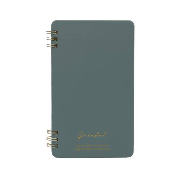 Greeful　リバーシブルマルチリングノート　ブルーグリーン×ブラック  (S:0040)