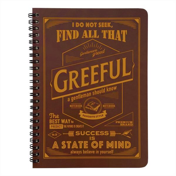 Greeful VINTAGEリングノート A5 7mm罫 ブラウン リフィル (S:0040)