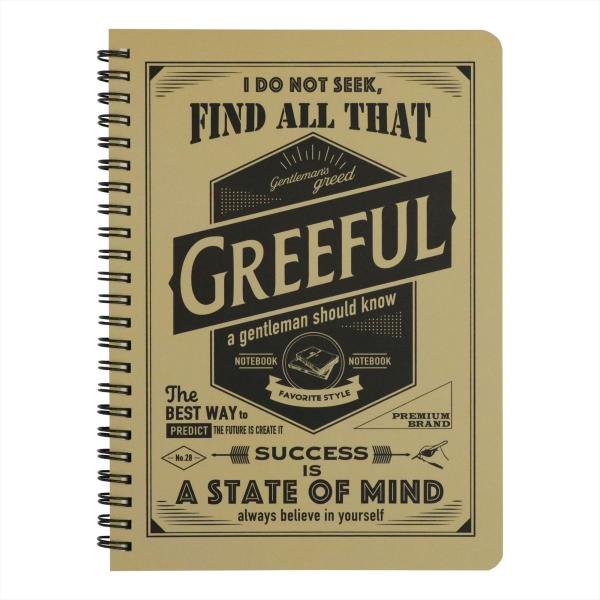 Greeful VINTAGEリングノート A5 5mm方眼 ベージュ リフィル (S:0040)