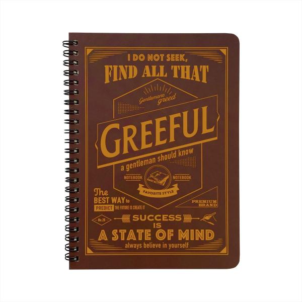 Greeful VINTAGEリングノート B6 7mm罫 ブラウン リフィル (S:0040)