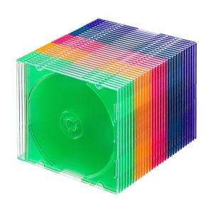 サンワサプライ　Blu-ray・DVD・CDケース（スリムタイプ・30枚セット・5色ミックス） (S:0230)｜honyaclub