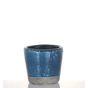 COLOR GLAZED POT MIDNIGHT BLUE カラーグレイズドポット　ミッドナイトブルー ダルトン 陶器 鉢 CH15-G527MBL (S：0240)